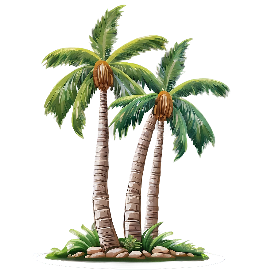 Palm Trees Line Art Png Yex18 PNG image