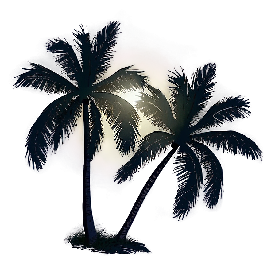 Palm Trees On Beach Sunset Png 05042024 PNG image