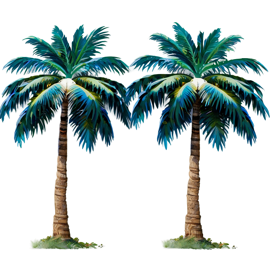 Palm Trees Reflection Png Yhp PNG image