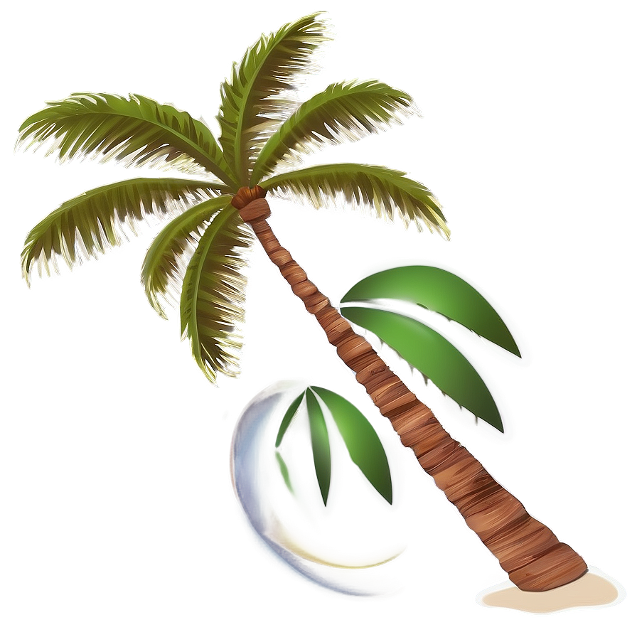 Palm Trees Sunset Beach Png 05042024 PNG image