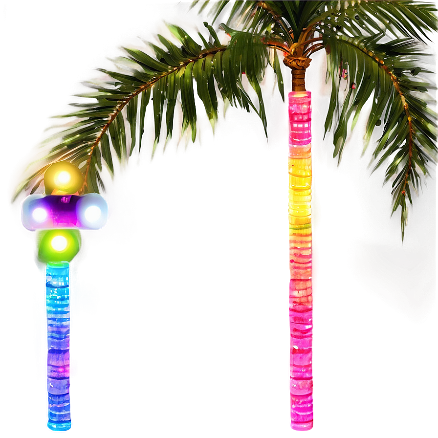 Palm Trees With Christmas Lights Png 82 PNG image