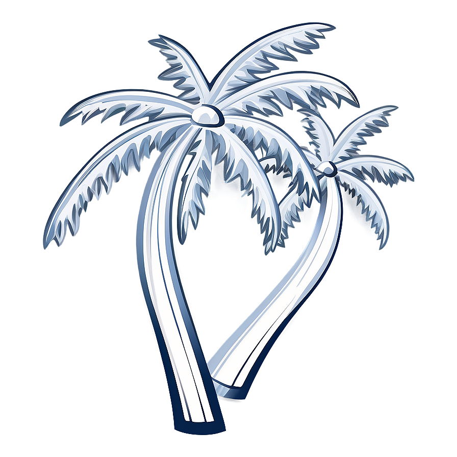 Palm Trees With Snow Png 05042024 PNG image