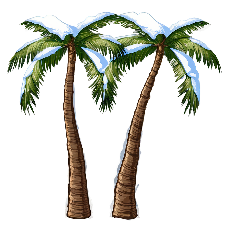 Palm Trees With Snow Png 88 PNG image