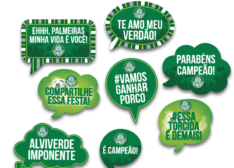 Palmeiras Fan Speech Bubbles PNG image