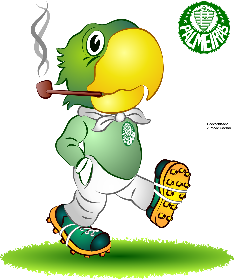 Palmeiras Mascot Cartoon Illustration PNG image