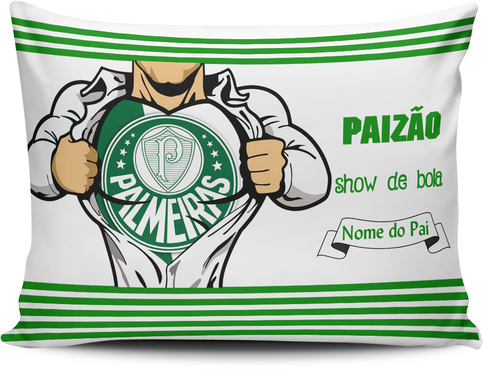 Palmeiras Superhero Themed Cushion Design PNG image