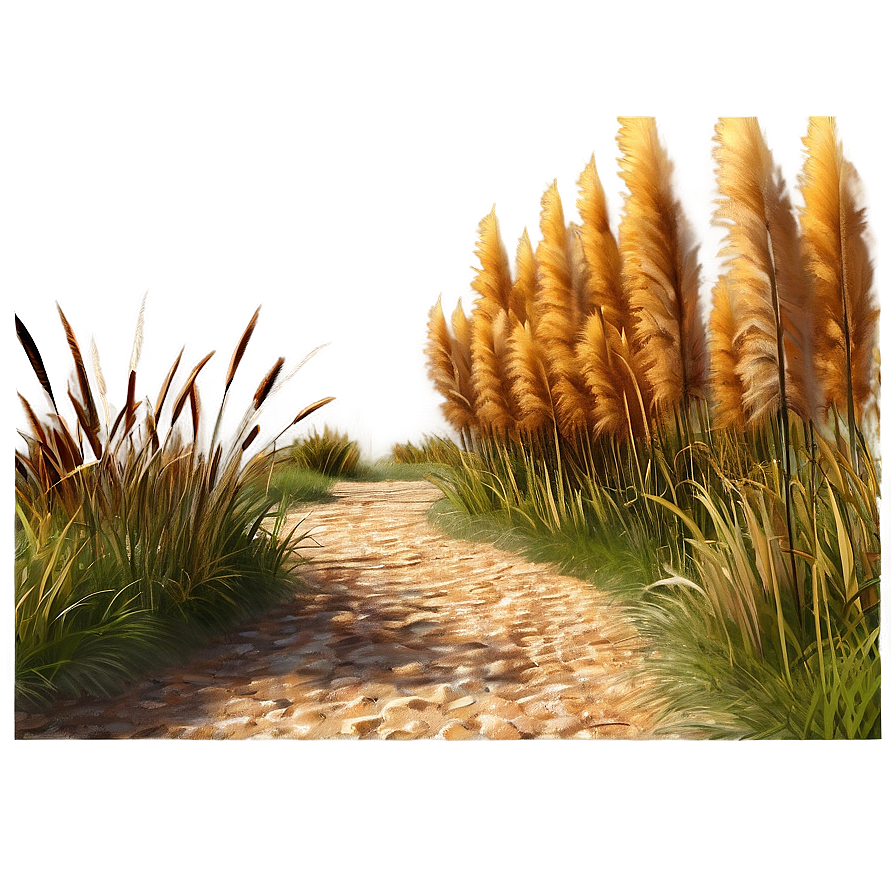 Pampas Grass Pathway Png 06122024 PNG image