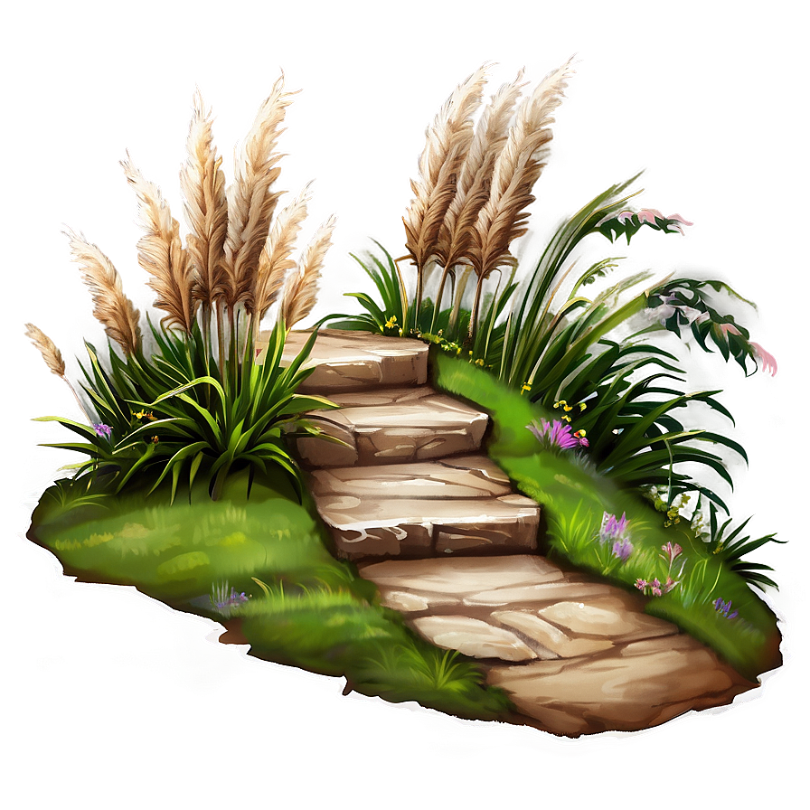 Pampas Grass Pathway Png Rkq PNG image