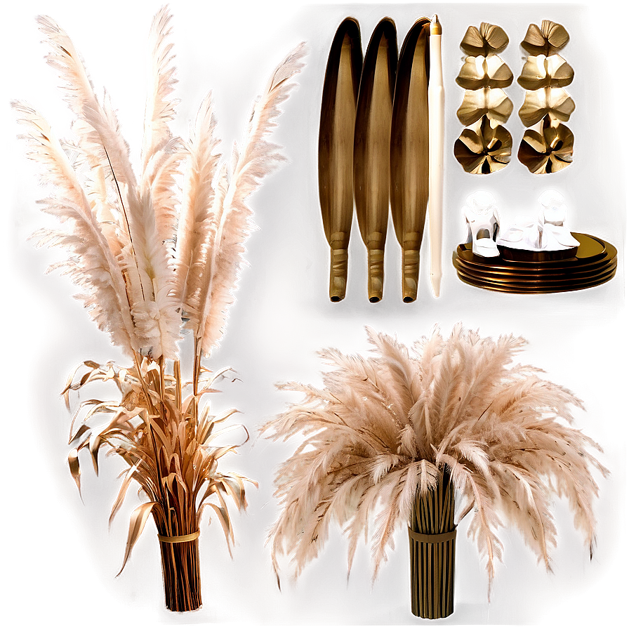 Pampas Grass Wedding Decor Png 06122024 PNG image