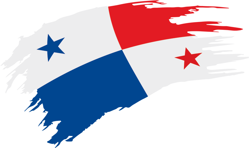 Panama Flag Brush Stroke PNG image