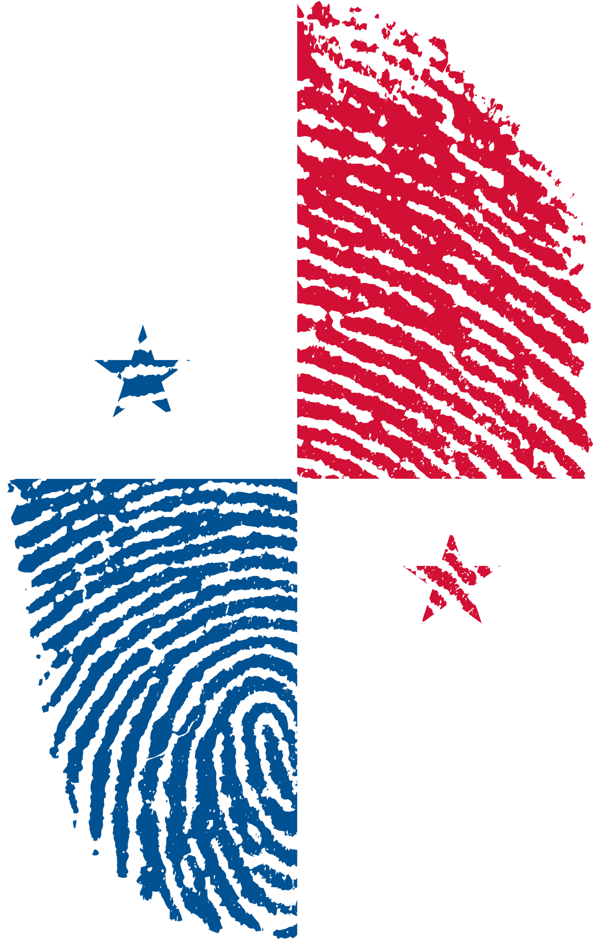 Panama Flag Fingerprint Art PNG image