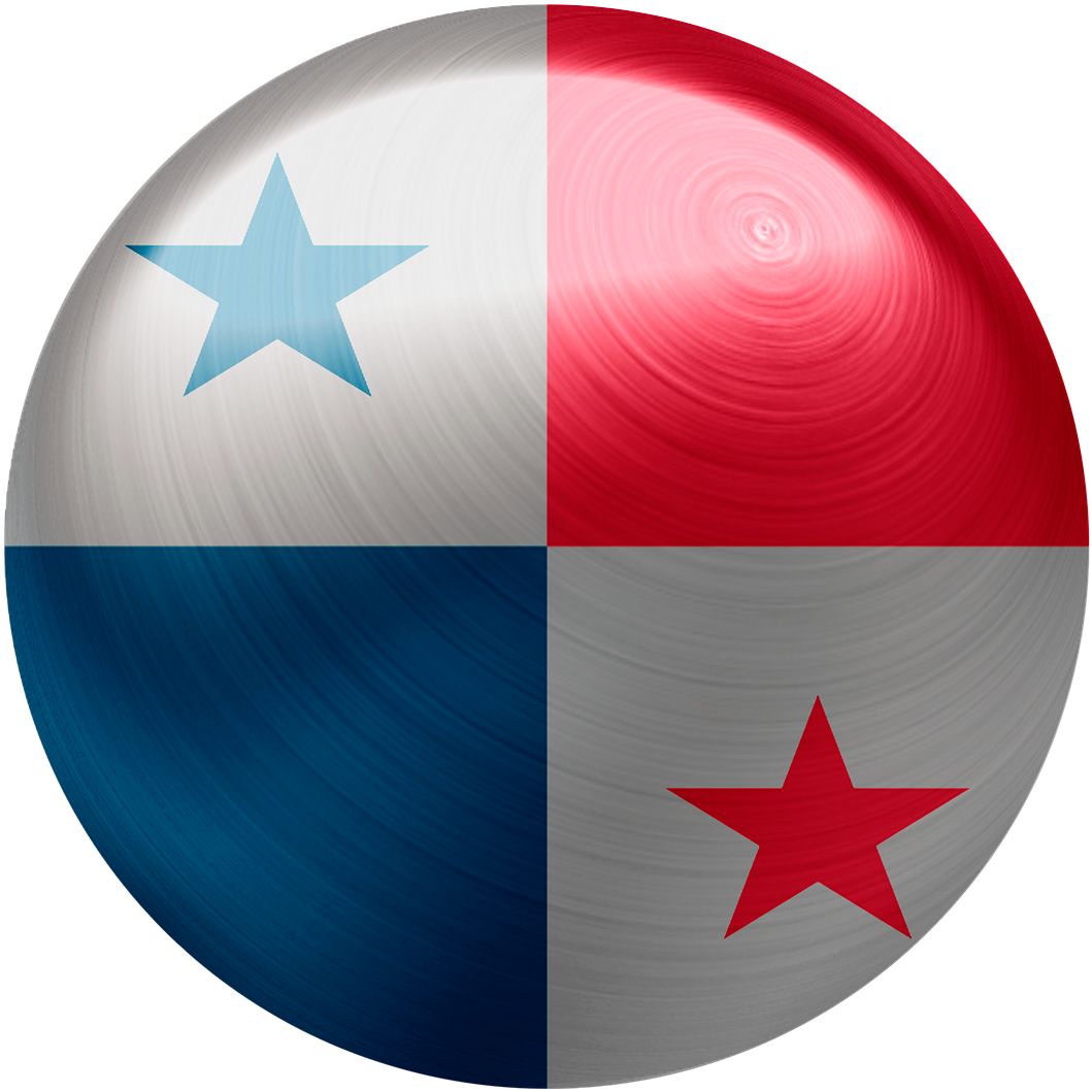 Panama Flag Spherical Representation PNG image