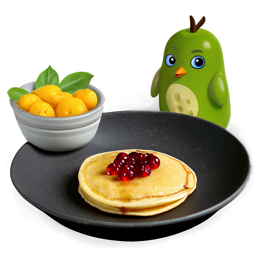Pancake With Fruit Compote Png 45 PNG image