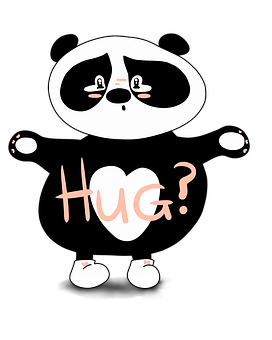 Panda Asking For Hug PNG image
