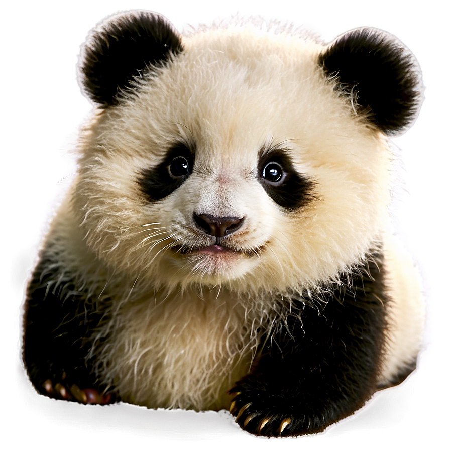 Panda Cub Fluffy Png Vrq PNG image