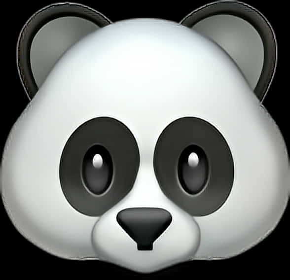 Panda Emoji Closeup PNG image