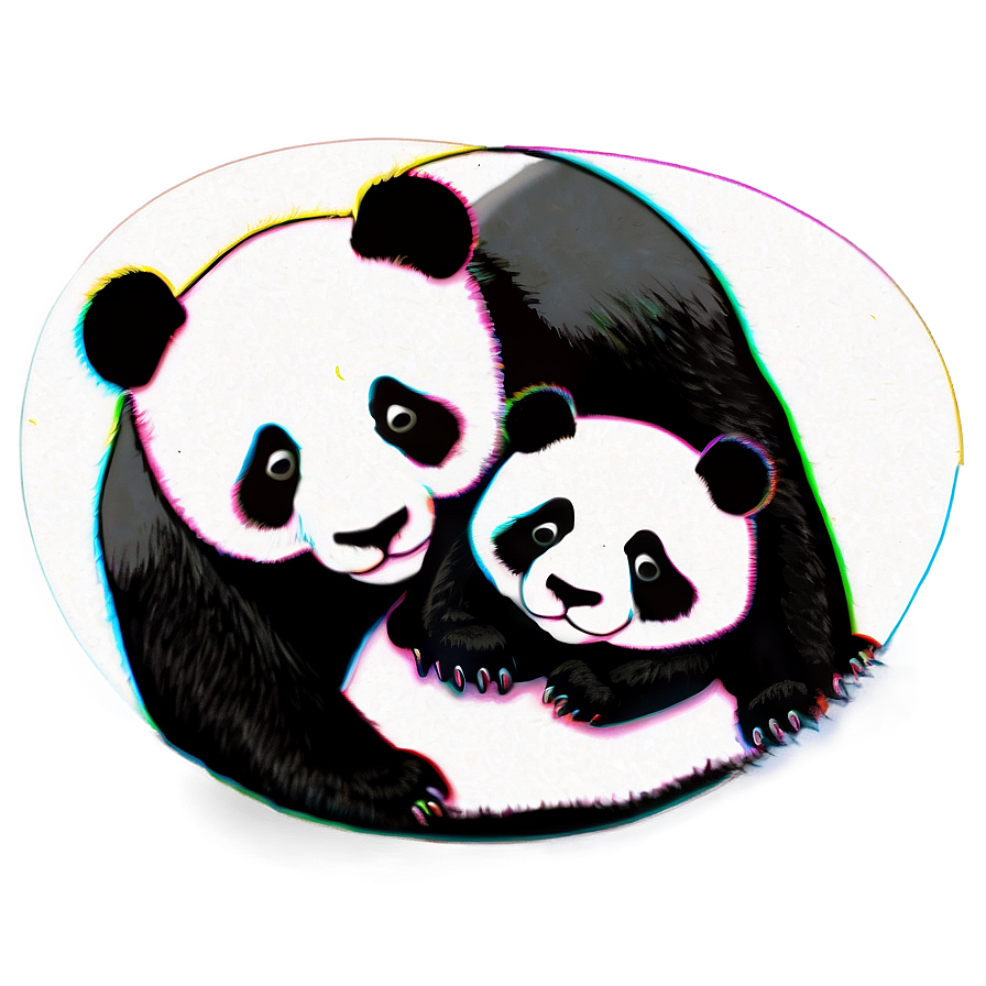 Panda Family Image Png Qsw PNG image