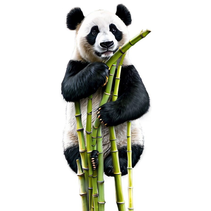 Panda Holding Bamboo Stick Png 96 PNG image