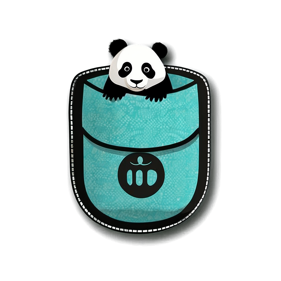 Panda In A Pocket Design Png 05062024 PNG image