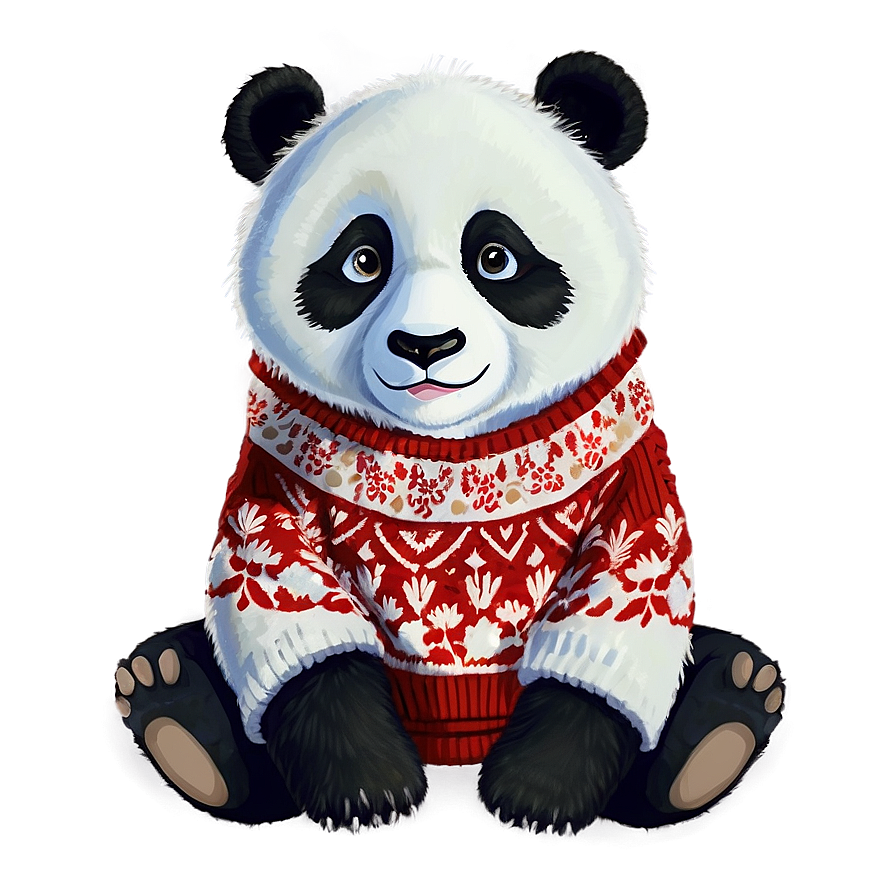 Panda In A Sweater Png 05062024 PNG image