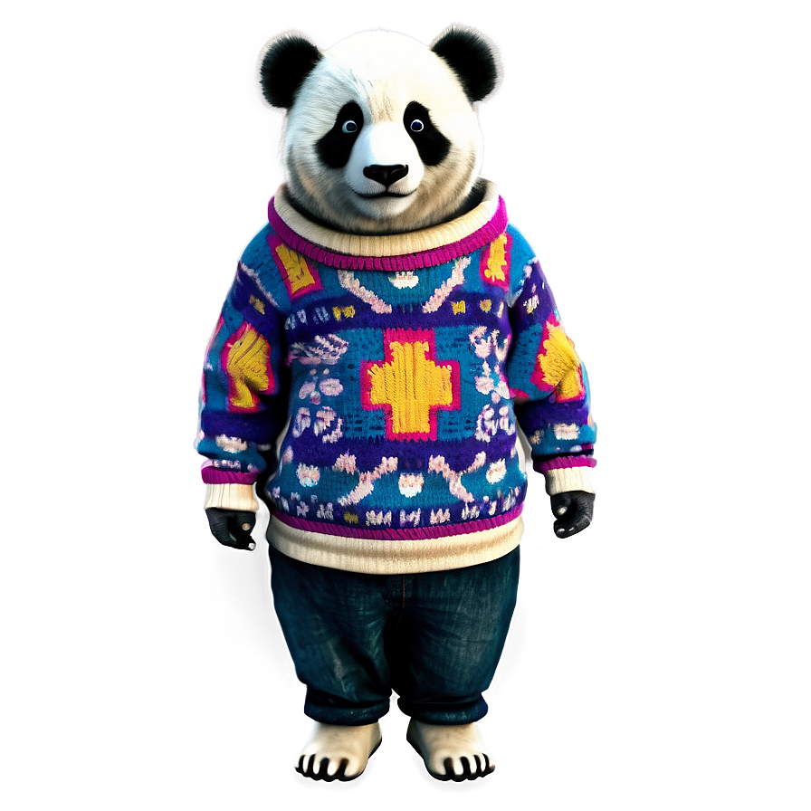 Panda In A Sweater Png Iew61 PNG image