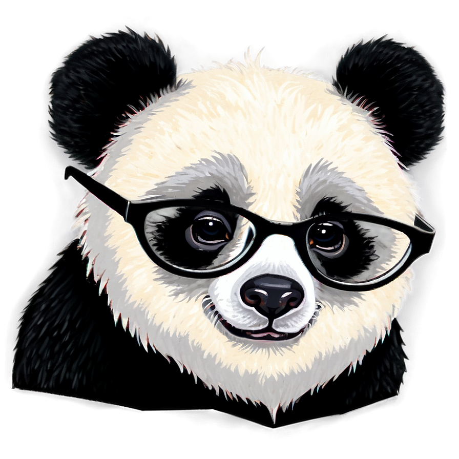 Panda With Glasses Png 30 PNG image