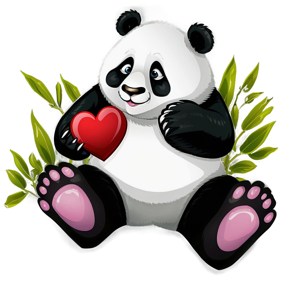Panda With Heart Png 70 PNG image