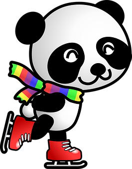 Pandaon Ice Skates PNG image