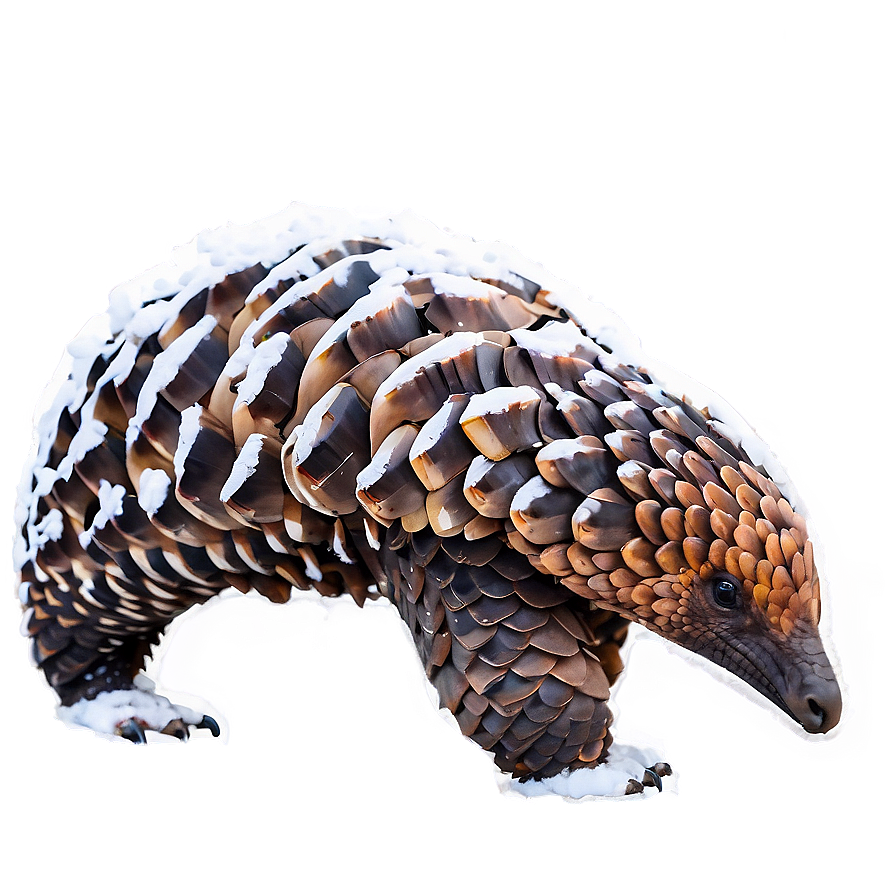 Pangolin In Snowy Landscape Png 90 PNG image