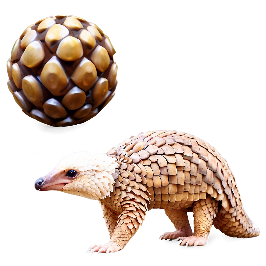 Pangolin With Ball Illustration Png Atg PNG image