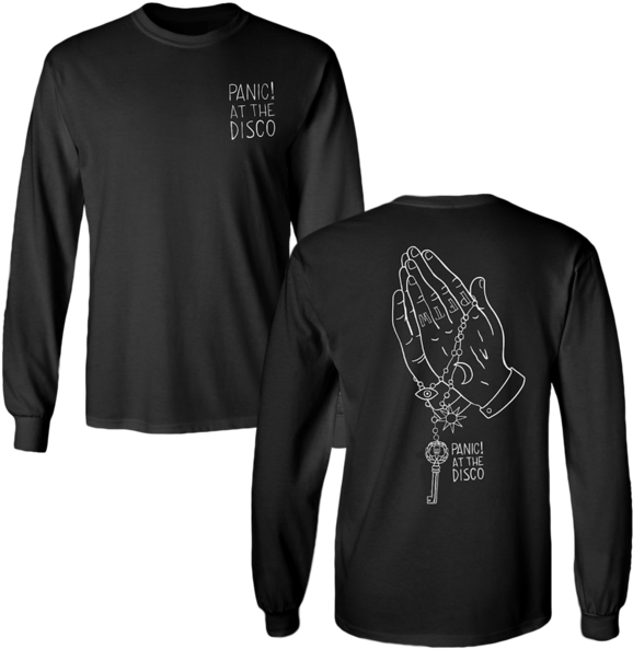 Panicatthe Disco Praying Hands Long Sleeve Shirt PNG image