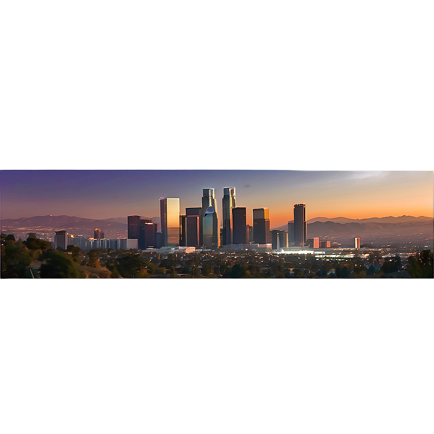 Panoramic Los Angeles Skyline Png 06252024 PNG image