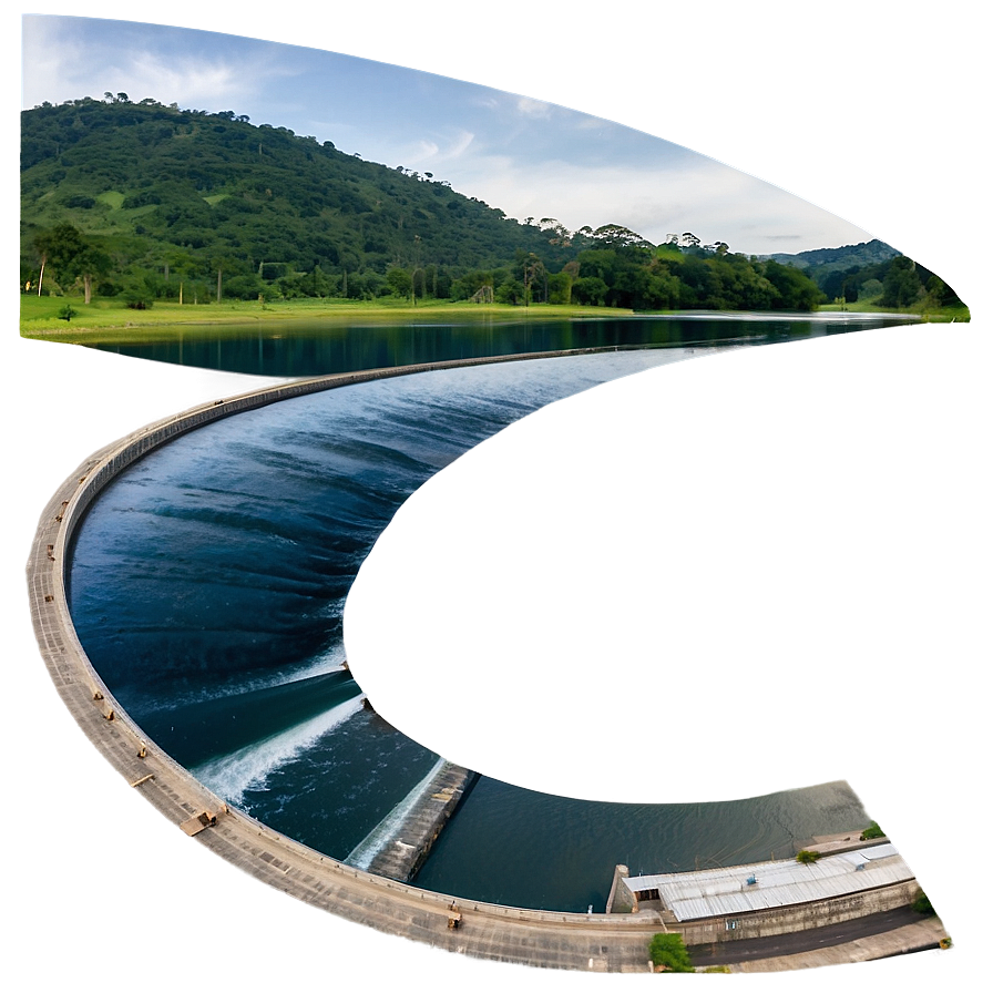 Panoramic View Of Valley Dam Png Alj67 PNG image