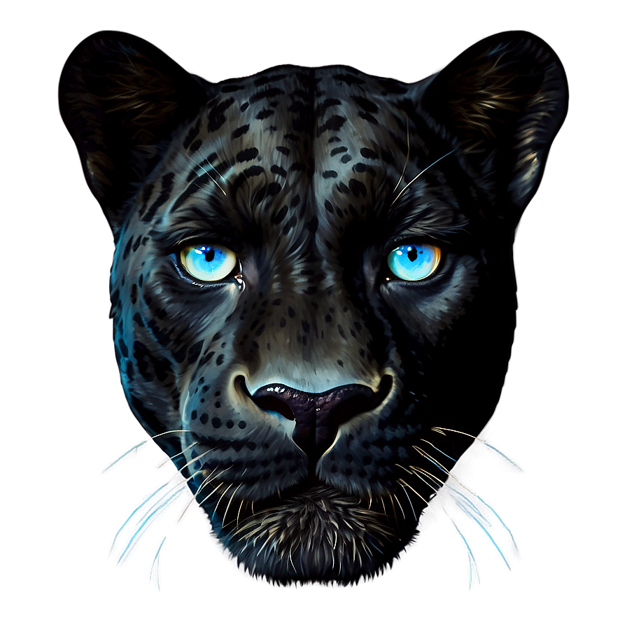 Panther Face Close-up Png Vwl PNG image