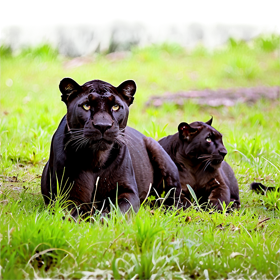 Panthers Family Wildlife Png Fhp PNG image