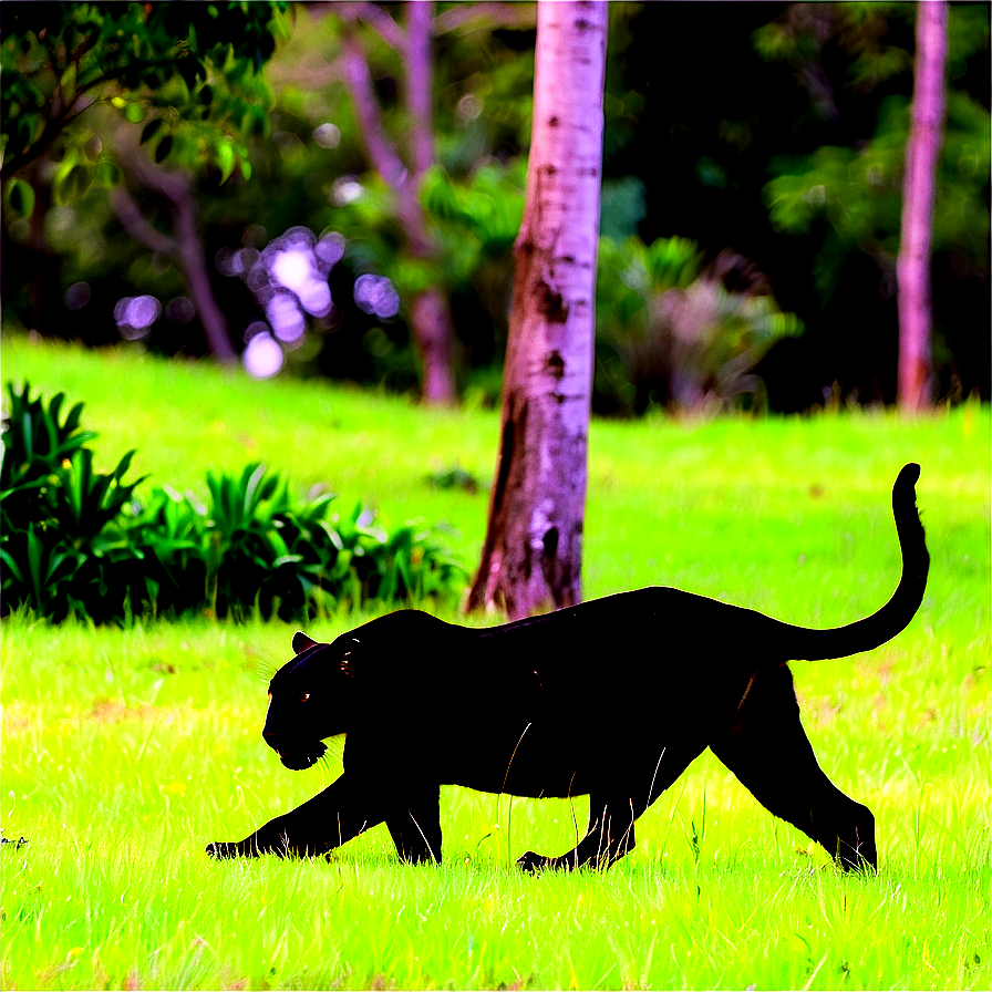 Panthers Prowling In Grassland Png Onb56 PNG image