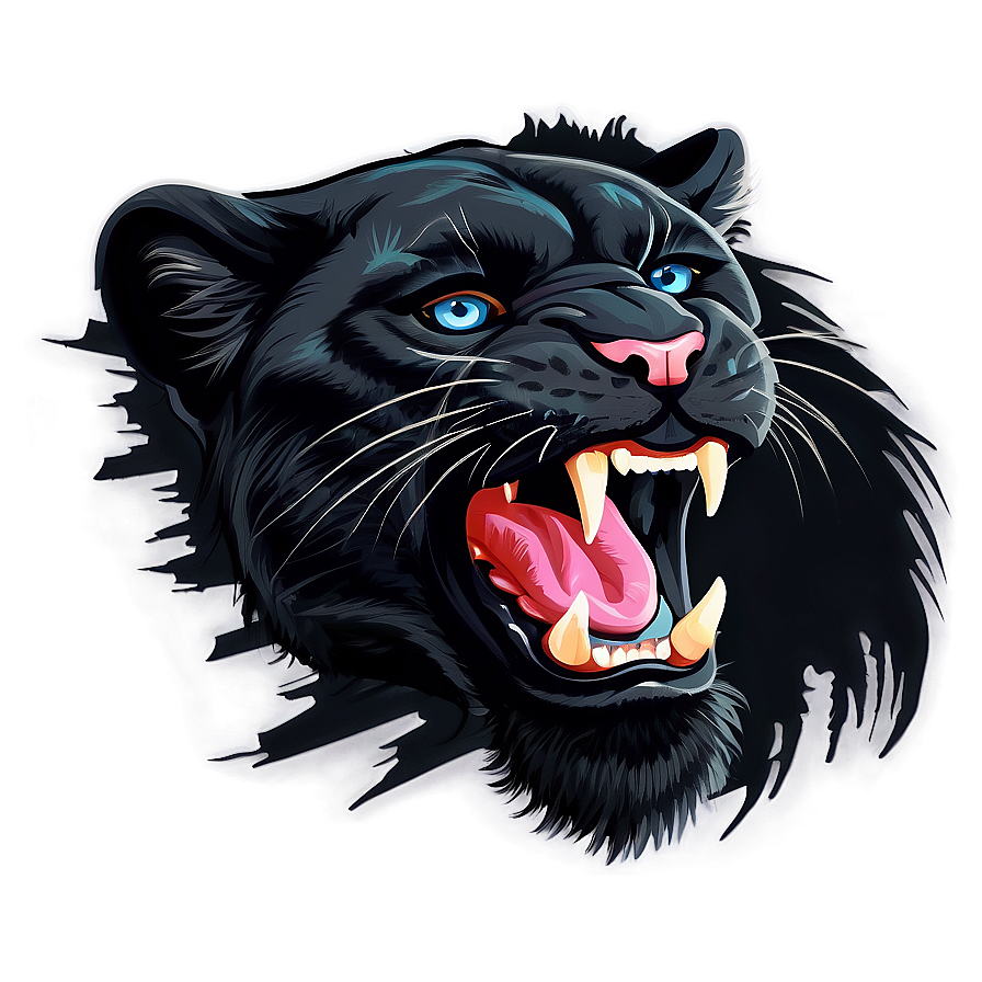 Panthers Roaring Illustration Png 06202024 PNG image