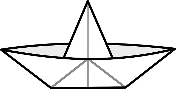 Paper Boat Graphic PNG image