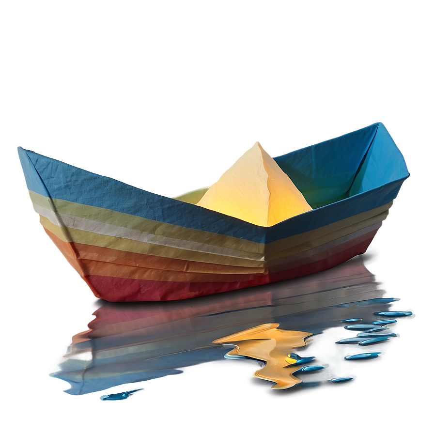 Paper Boat In The Sunset Png 06282024 PNG image