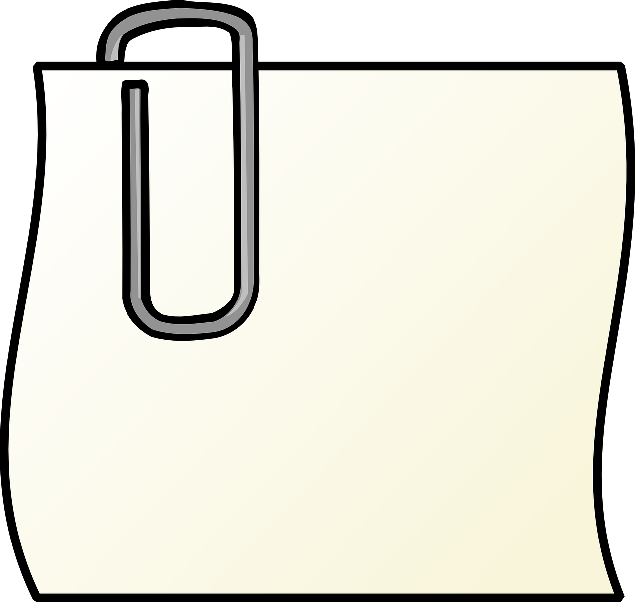 Paper Clip Handle Shopping Bag PNG image