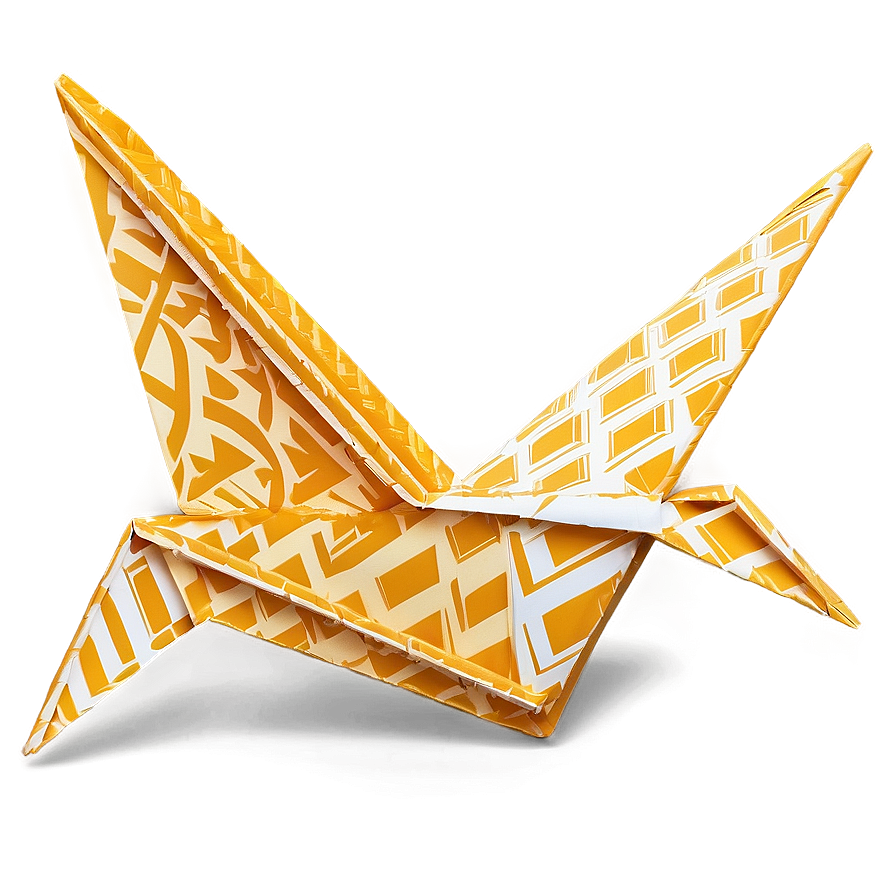 Paper Crane With Pattern Png 29 PNG image