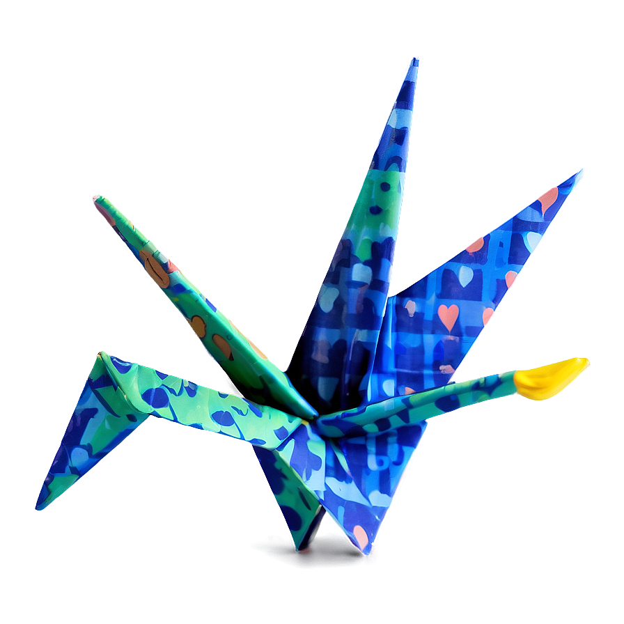 Paper Crane With Pattern Png Kkb5 PNG image