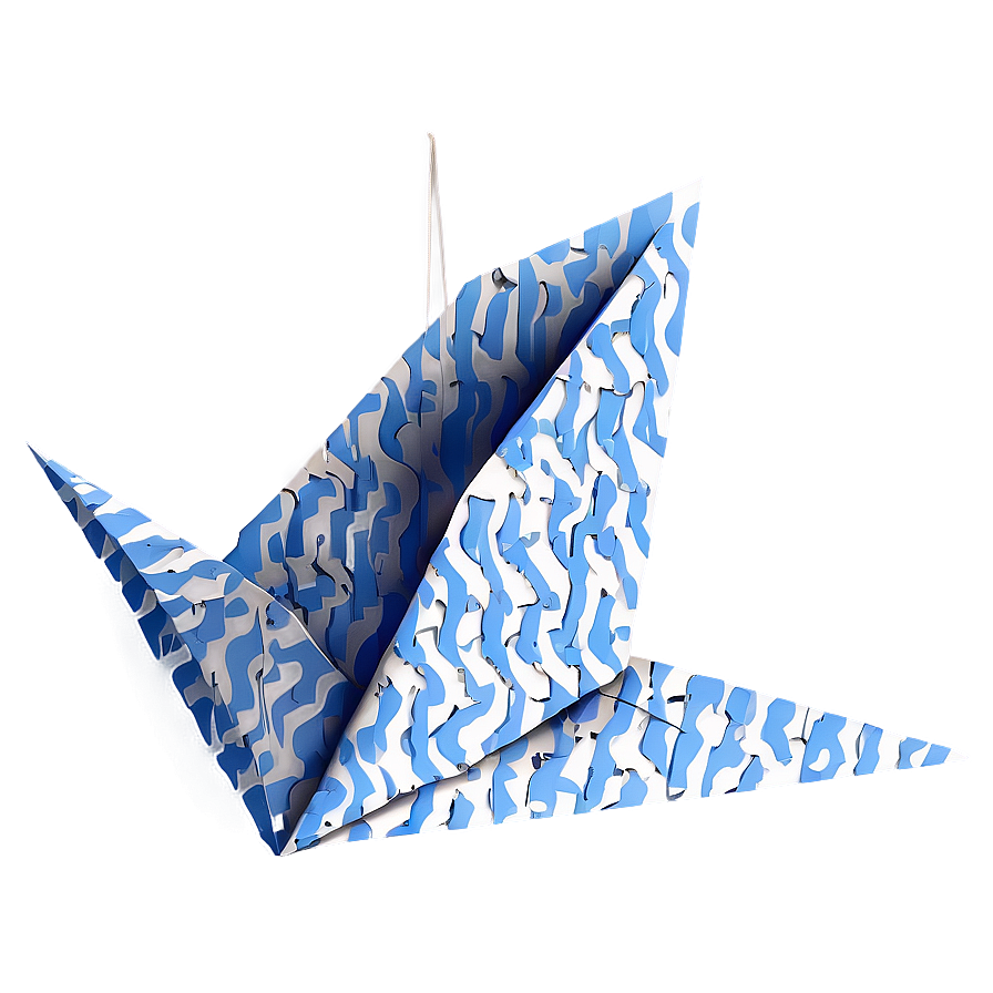 Paper Crane With Pattern Png Mry PNG image