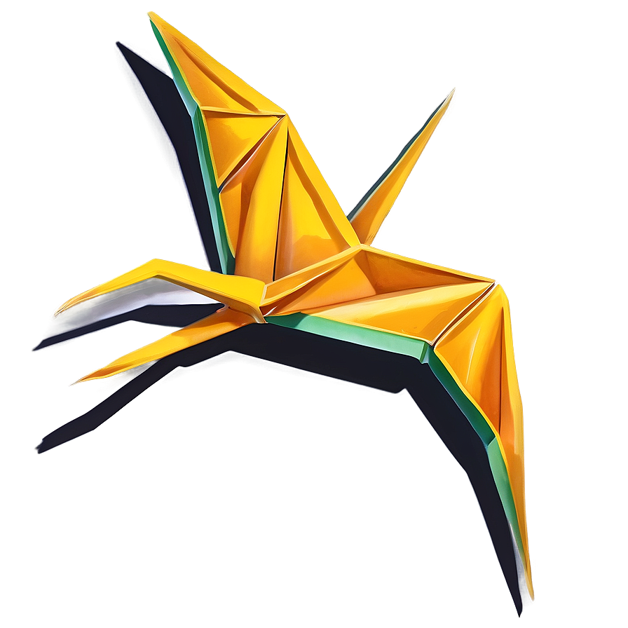 Paper Crane With Shadow Png 06282024 PNG image