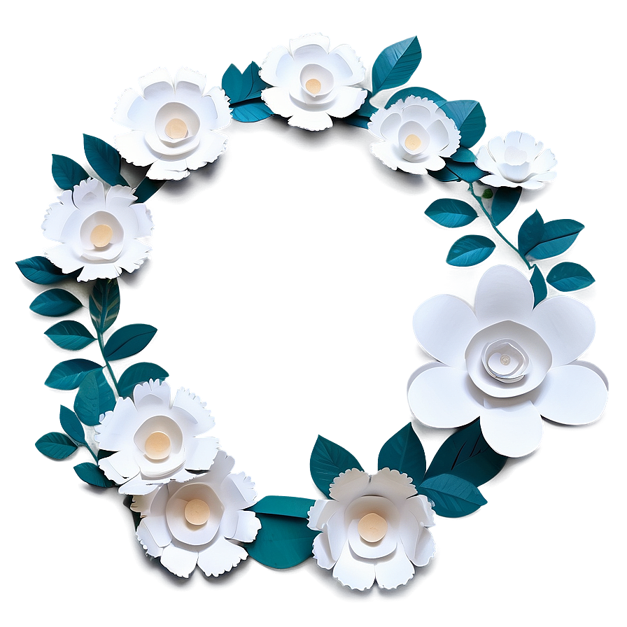 Paper Flower Wreath Diy Png 05242024 PNG image