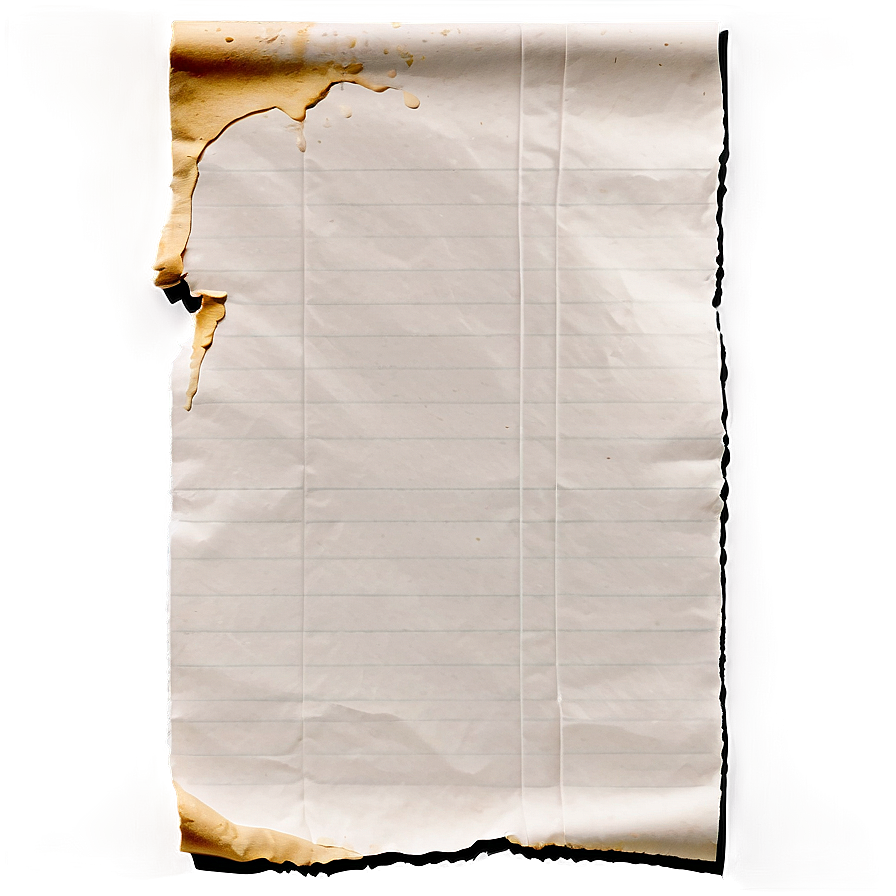 Paper Note With Coffee Stain Png 39 PNG image