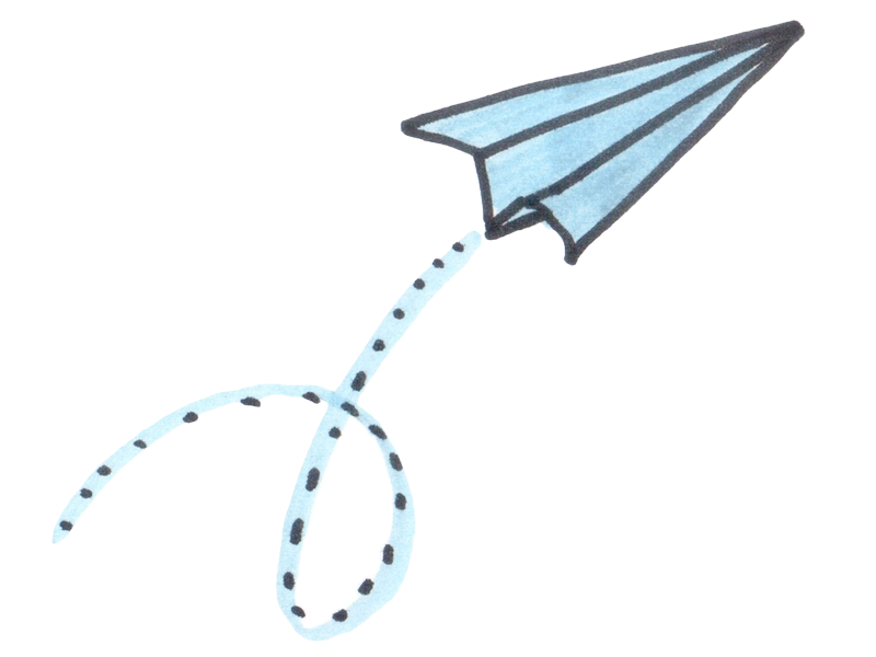 Paper Plane Dotted Trail Illustration PNG image