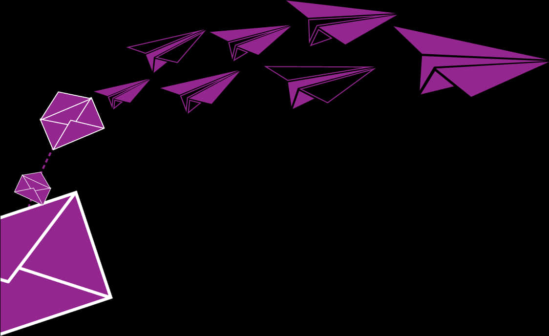 Paper Planes Email Concept PNG image