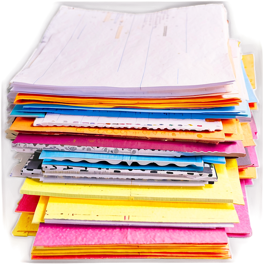 Paper Stack Top View Png Lkv49 PNG image