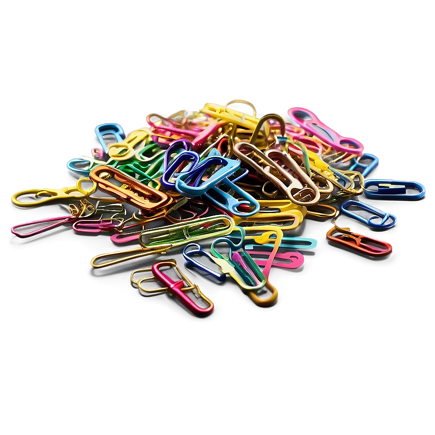 Paperclip Assortment Png Juy PNG image